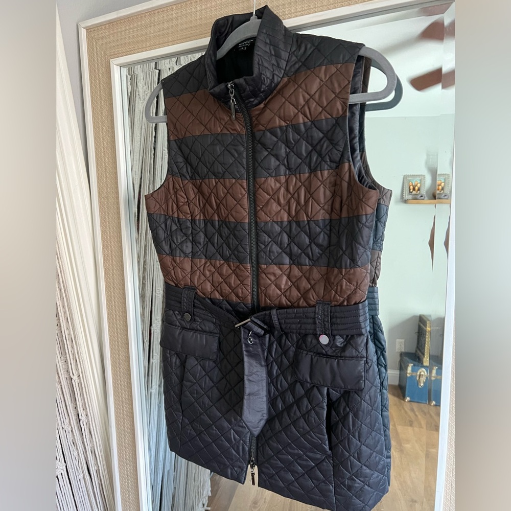Worth light puffer belted vest